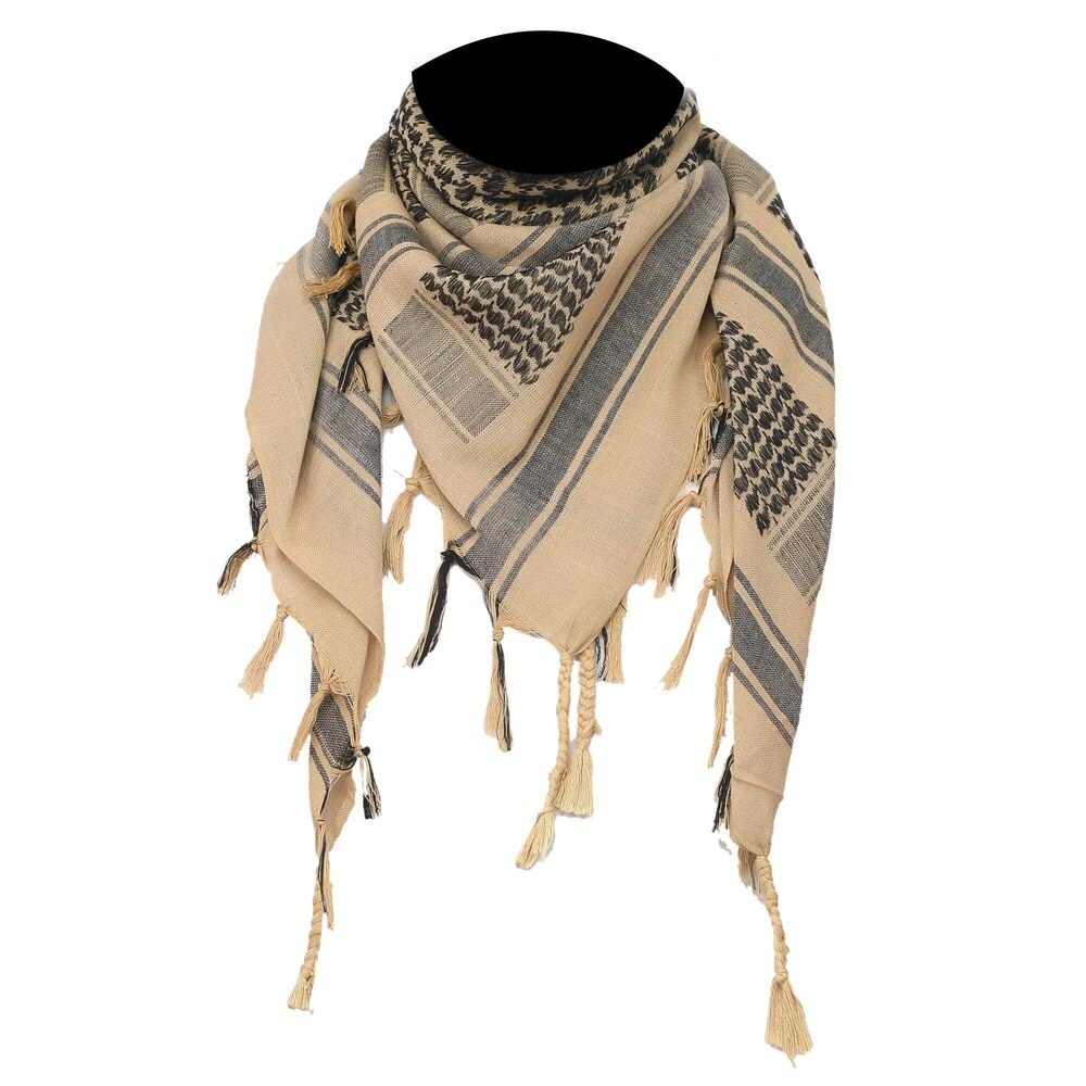 6434 100% Cotton Scarf Military Shemagh Tactical Desert Keffiyeh Head Neck